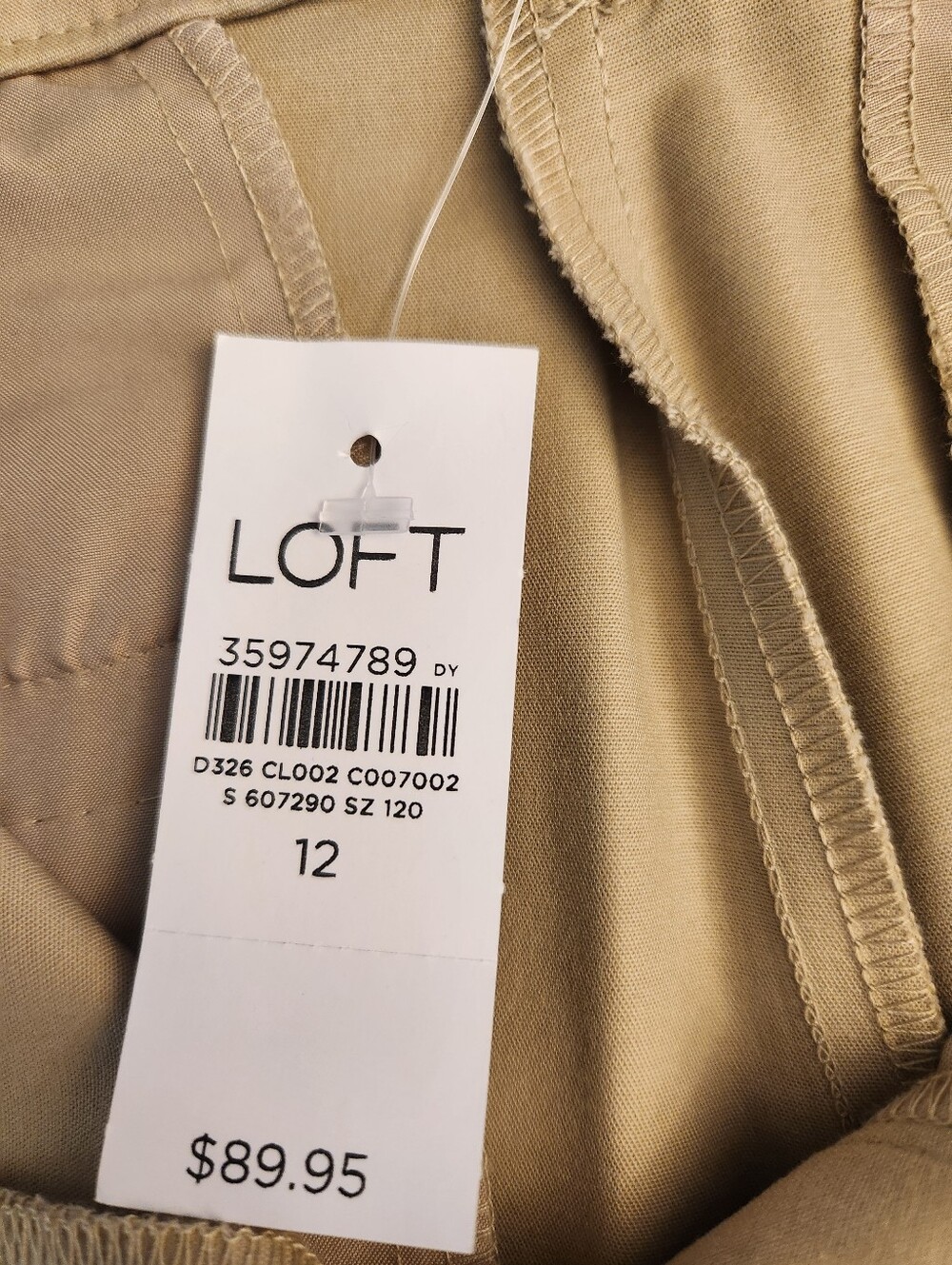 LOFT Riviera Slim Ladies Khaki Beige Pants